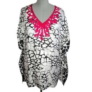 Indikka New York kaftan style tunic top, size Large, Casual, Resort, Weekend